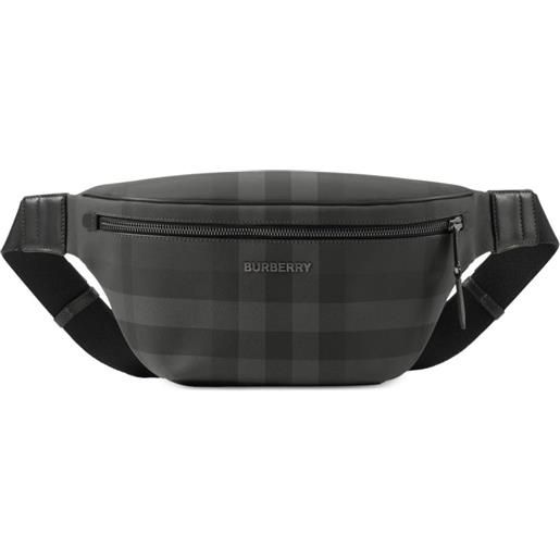 Burberry marsupio cason a quadri - nero