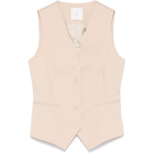 Eleventy gilet in gabardine - toni neutri
