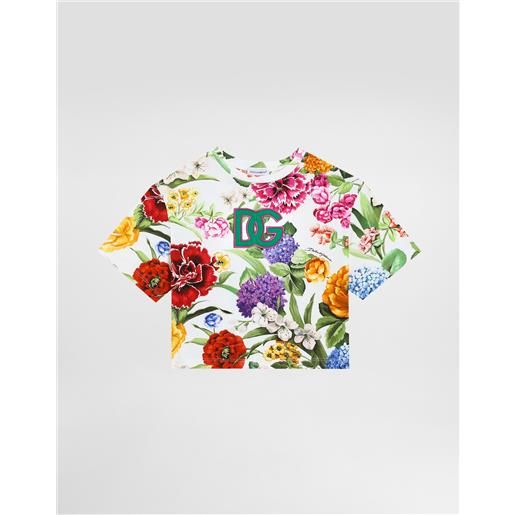 Dolce & Gabbana t-shirt in jersey con stampa fiori
