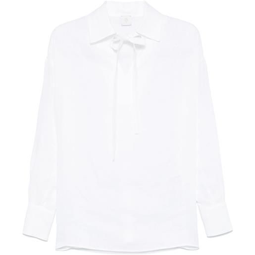 Eleventy blusa in lino - bianco