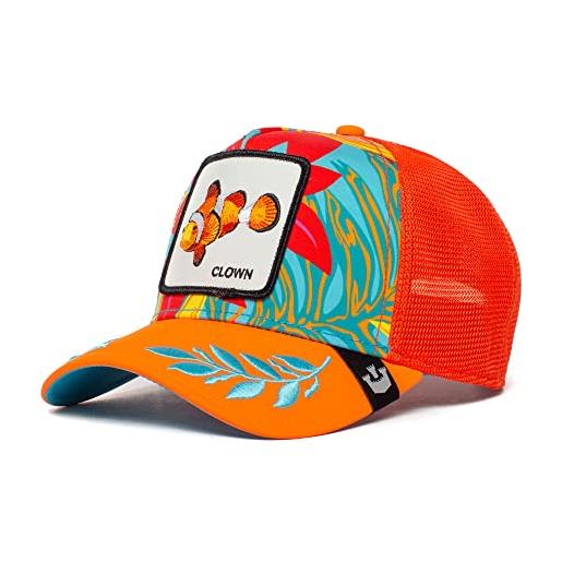 Goorin Bros. limited edition. The farm, cappellino trucker da uomo, cappello da baseball in tessuto a rete con chiusura a scatto, vari loghi ricamo, taglia unica regolabile style: public an