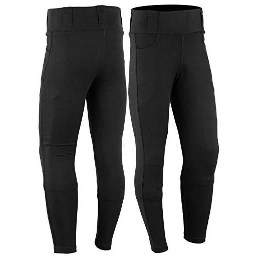 Bikers Gear Australia kl901-12 - leggings protettivi da donna, foderati in kevlar, con armatura ce rimovibile, nero, taglia 42