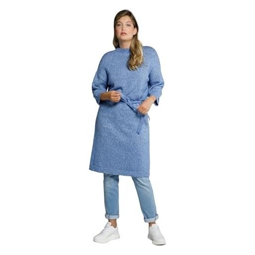 Ulla Popken kleid 797497 vestito trapuntato, blue steel, 52 it donna