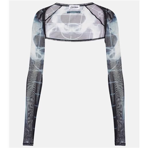 Jean Paul Gaultier coprispalle the black squeletor in mesh