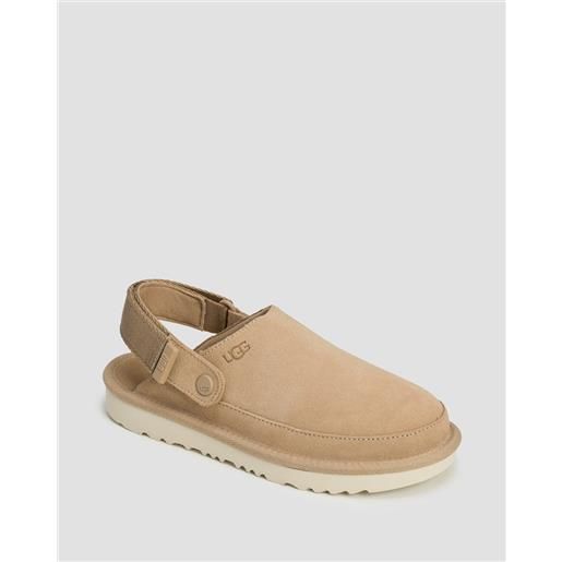 UGG scarpe beige in pelle da bambino ugg goldenstar clog