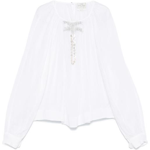 Forte Forte camicia con perline - bianco