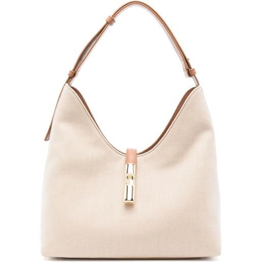 Furla borsa a spalla goccia grande - toni neutri