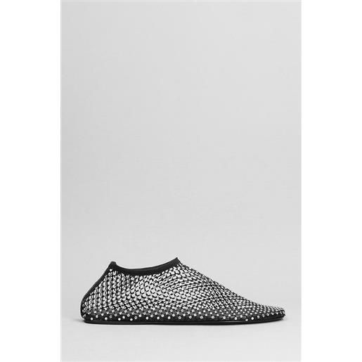 Christopher Esber ballerine minette flat in nylon e pelle nera