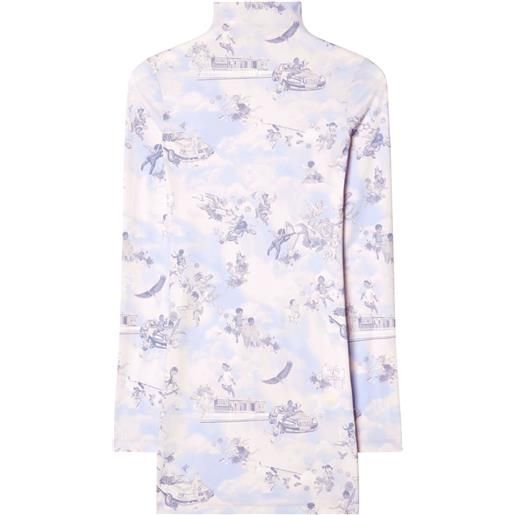 Off-White abito corto fresco - rosa