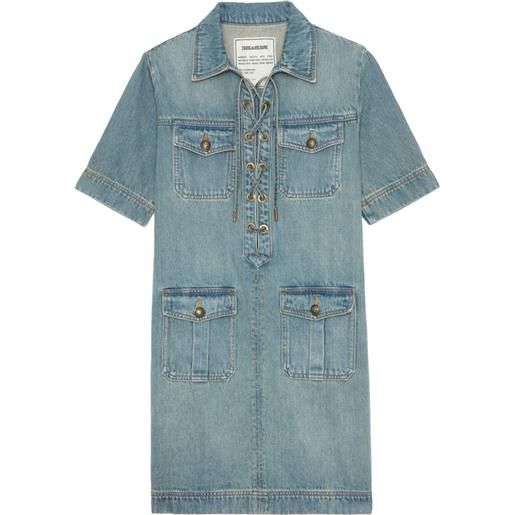 Zadig&Voltaire abito corto denim - blu