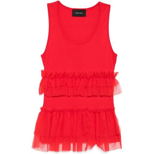 Simone Rocha canotta smanicata - rosso