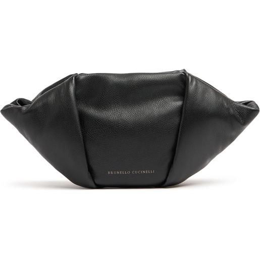 BRUNELLO CUCINELLI pochette piccola in pelle martellata