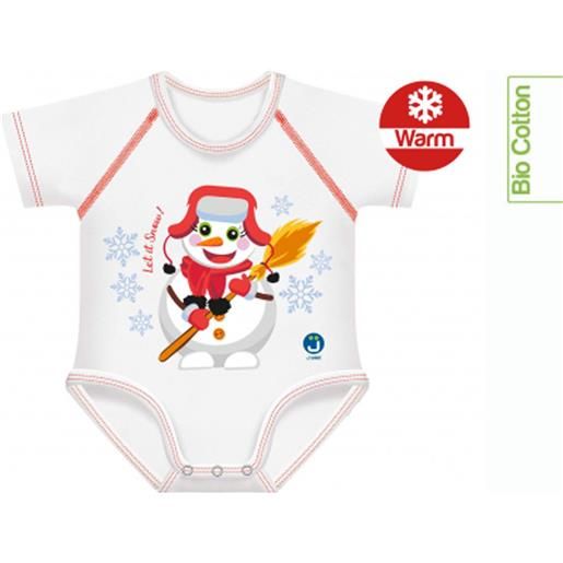 Jbimbi j-bimbi body neonato 0-36 mesi cotone bio pupazzo di neve