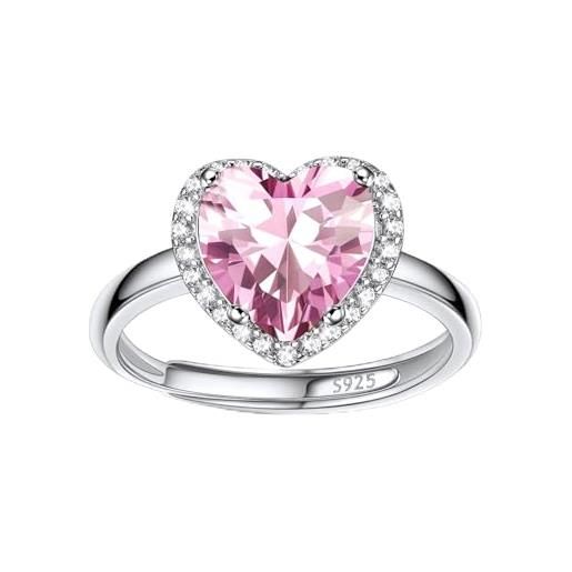 Bellitia Anello Regolabile Argento 925 Con Zirconia Cubica – Gioiello Senza Nichel Per Donna E Ragazze - copertina