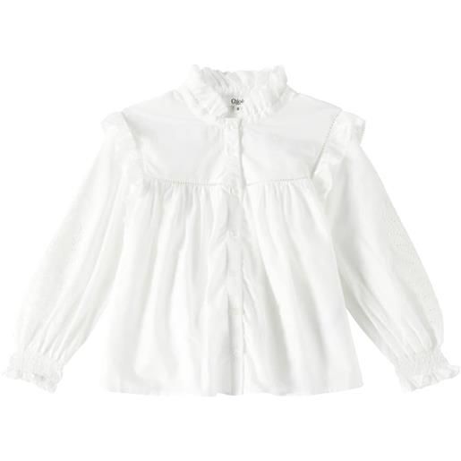 Chloe Kids chloã© kids blusa in cotone con volant