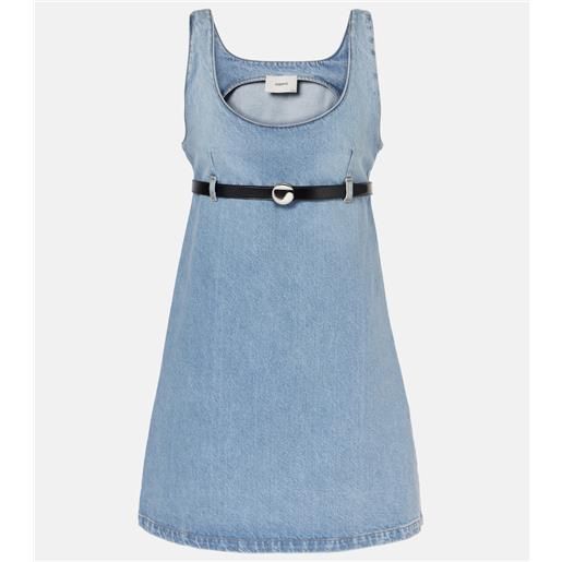 Coperni abito corto di jeans con cintura