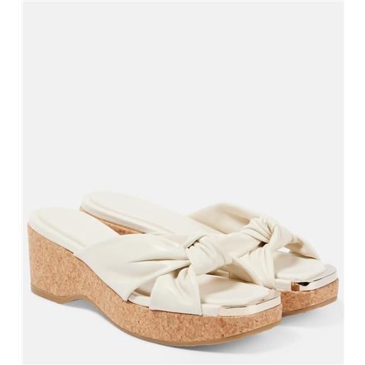 Jimmy Choo mules avenue 50 in pelle con zeppa