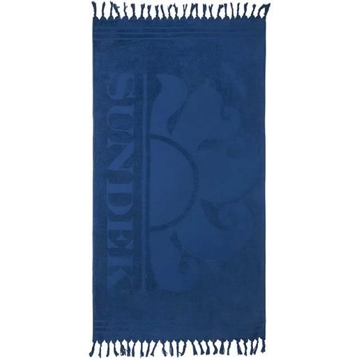 SUNDEK telo mare con frange e logo donna