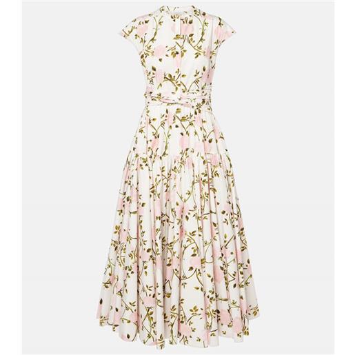 Giambattista Valli abito lungo in cotone con stampa floreale