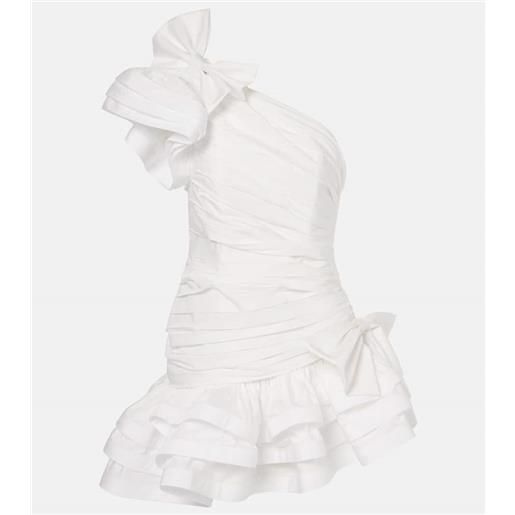 Alessandra Rich abito corto in taffetã con volant