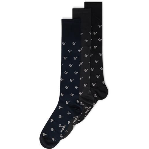 Freddy calzini lunghi fantasia logo - pack da 3 paia