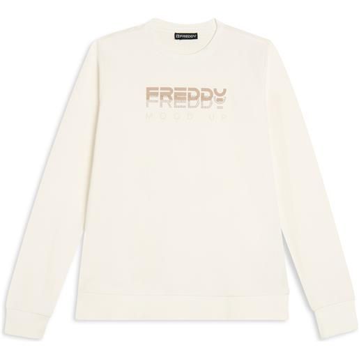 Freddy felpa girocollo in jersey con perline sul fronte