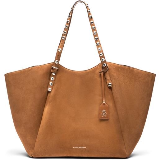 Stuart Weitzman gogo stud tote fox