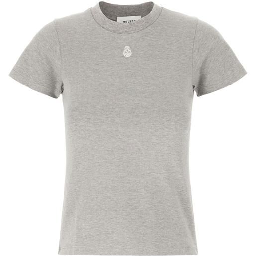 Alexander McQueen t-shirt in cotone - grigio