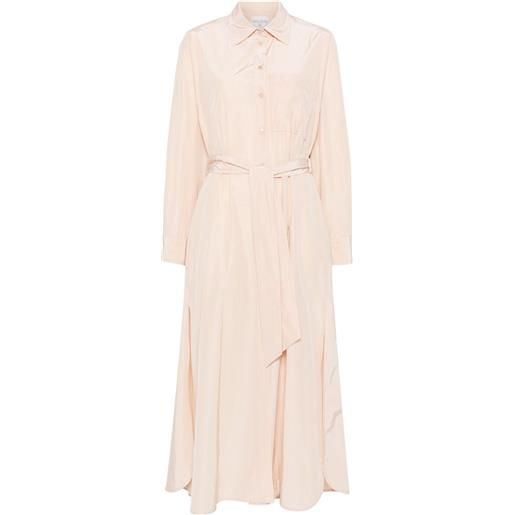 Forte Forte abito lungo con cintura - toni neutri