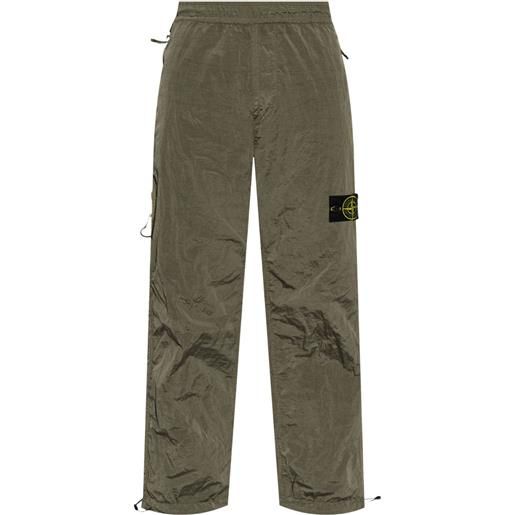 Stone Island pantaloni con applicazione compass - verde