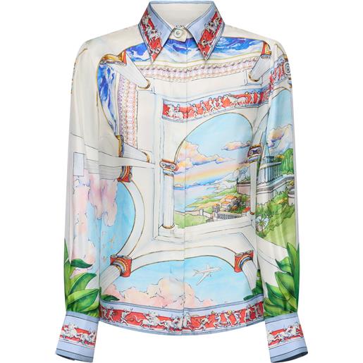 CASABLANCA camicia in twill di seta stampato