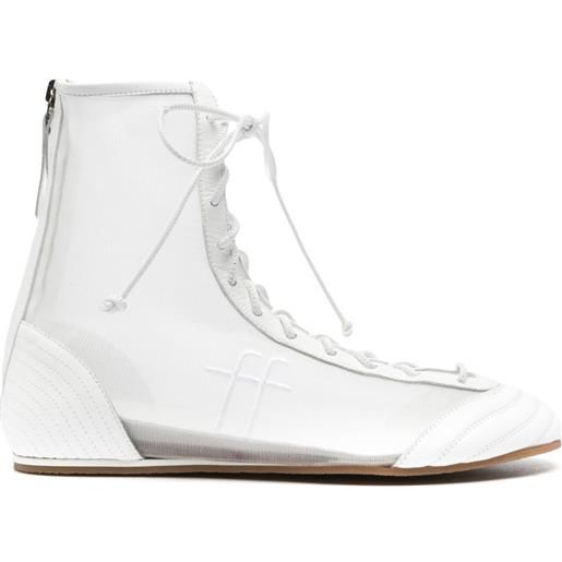 Forte Forte sneakers alte con inserti - bianco