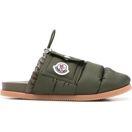 Moncler slippers mon pocket - verde
