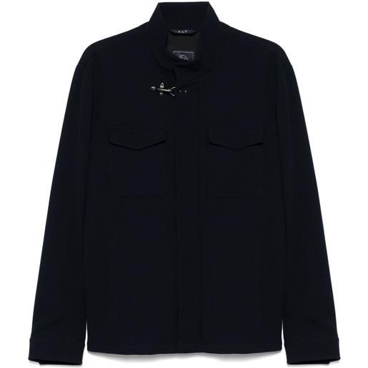 Fay giacca con lavorazione a nido d'ape - blu