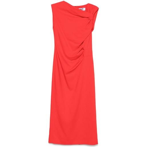 MSGM abito midi asimmetrico - rosso
