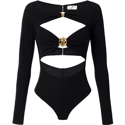 Elisabetta Franchi body con design cut-out - nero