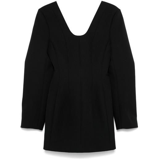Carven abito corto con inserti in pizzo - nero