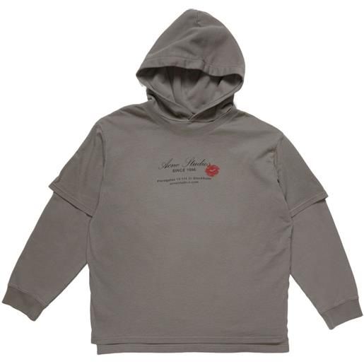 Acne Studios felpa doppio strato - grigio