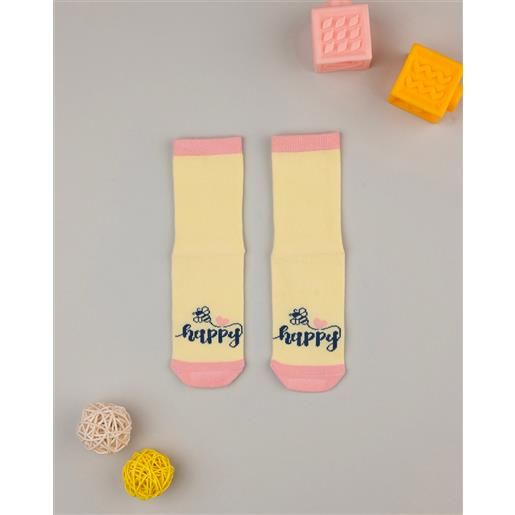 Prénatal antiscivolo bimba gialli "happy"