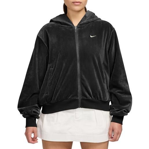 NIKE felpa full zip con cappuccio velour donna