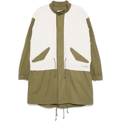 Junya Watanabe MAN parka con design a inserti x richmond - verde