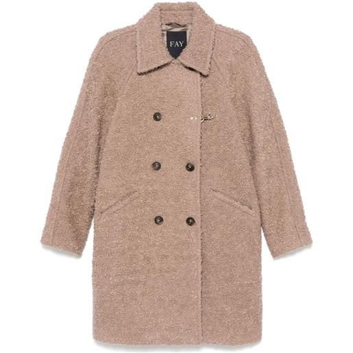 Fay cappotto di shearling - marrone