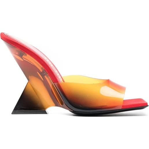 The Attico mules cheope con effetto sfumato 105mm - rosso