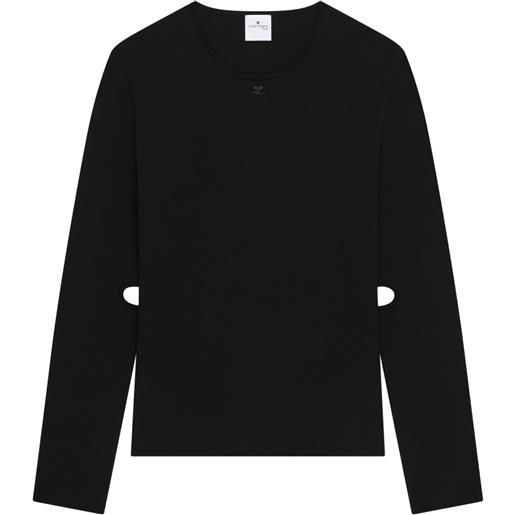 Courrèges maglione con dettaglio cut-out - nero