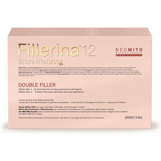 Fillerina 12 double filler neo mito biorevitalizing grado 5 bio prefillerina gel 30ml + prefillerina emulsione 30ml + emulsione 50ml