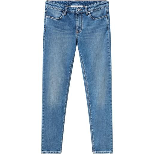Stella McCartney jeans skinny con applicazione logo - blu