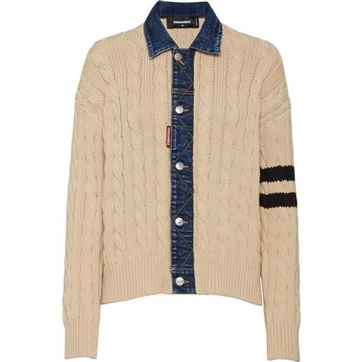 DSQUARED2 cardigan in maglia - toni neutri