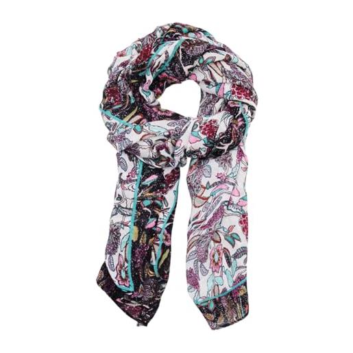 Desigual boho rectangle scarf white