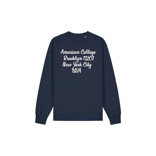 AMERICAN COLLEGE USA, set di 2 pezzi, uomo, donna, felpa e pantaloni, sweat shirt, pant, felpa, maglione, pantaloni, sportivi, lotto di 2, unisex, modello acs25set4 navy m