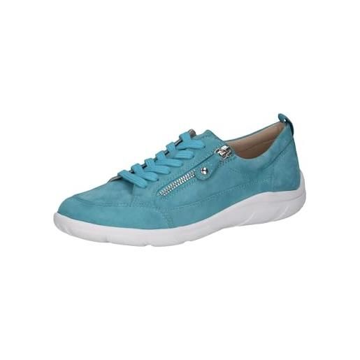CAPRICE sneaker da donna bassi in pelle a taglio basso, beige (cream suede), 37 eu